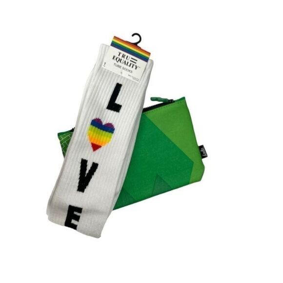 Tru Equality Love Pride Socks & Green Zip Pouch Set - Picture 6 of 8